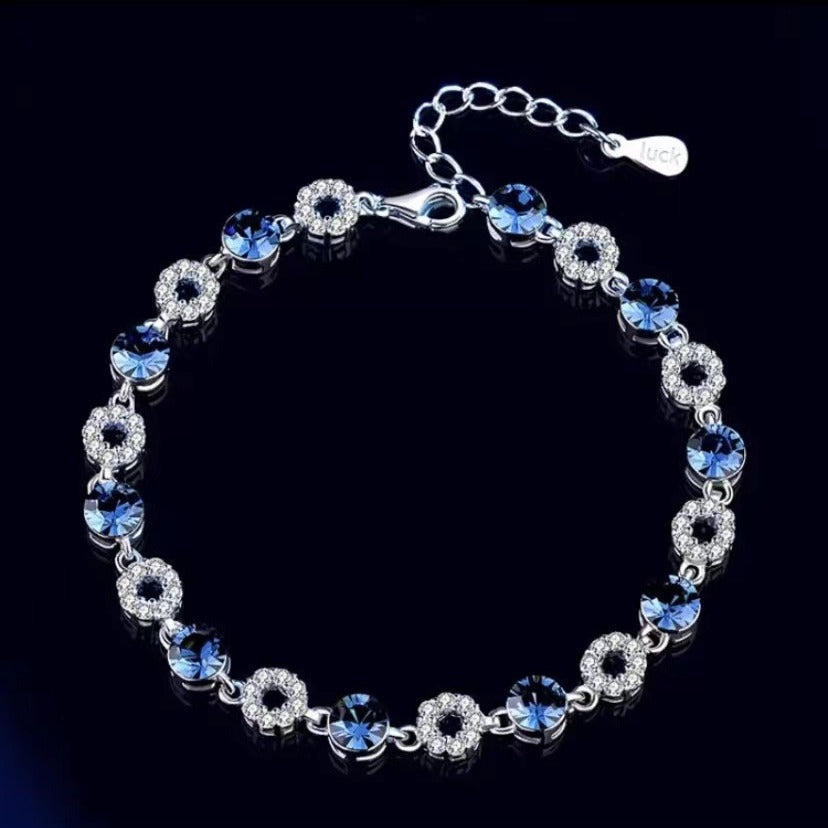 Women's Sterling Sier Ocean Heart Style Light Luxury Minority Bracelets