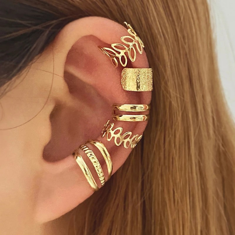 Sweet Cool Personality Hollow Leaves Type Ear Clip