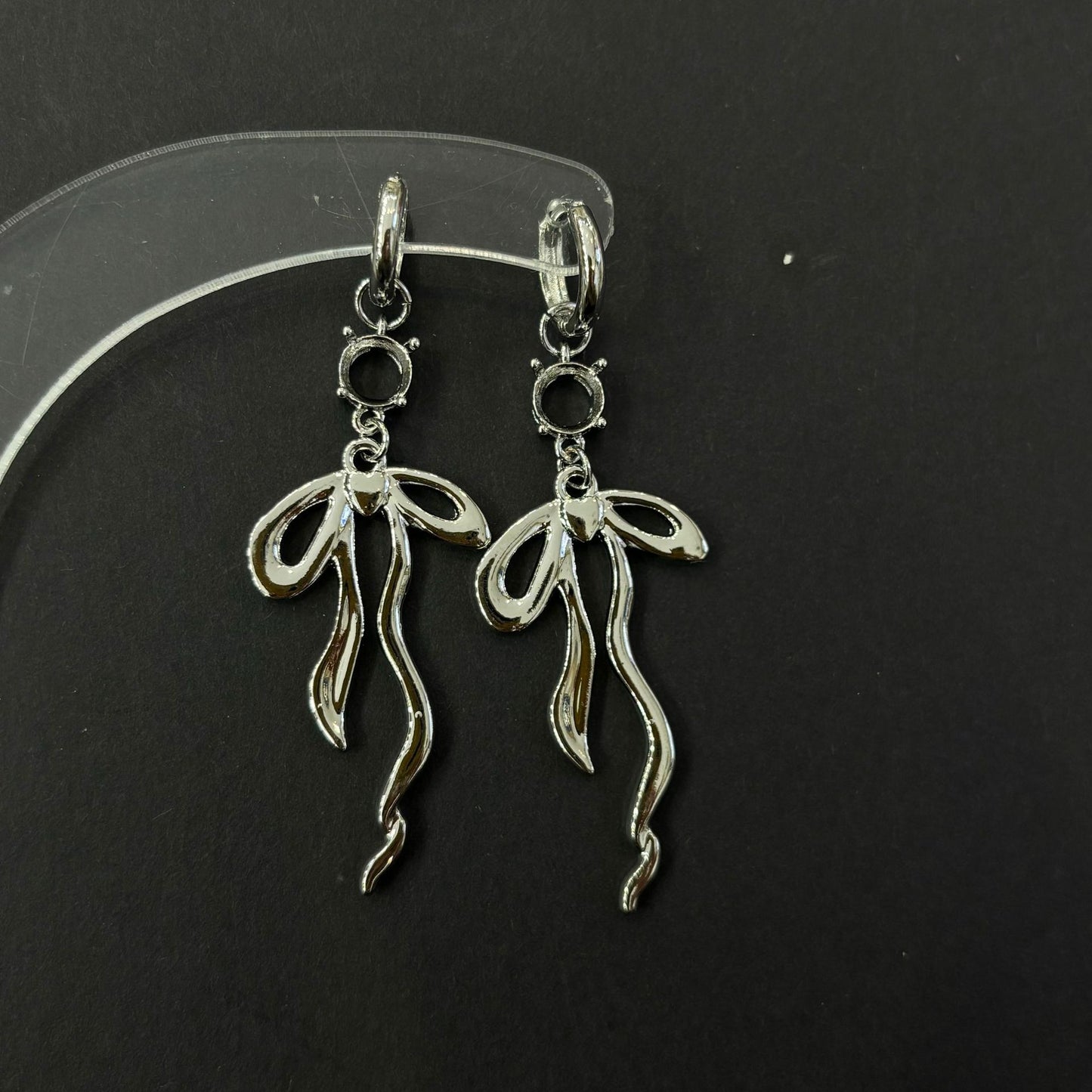 Glamorous Popular Round Bow Holder Pairs Earrings