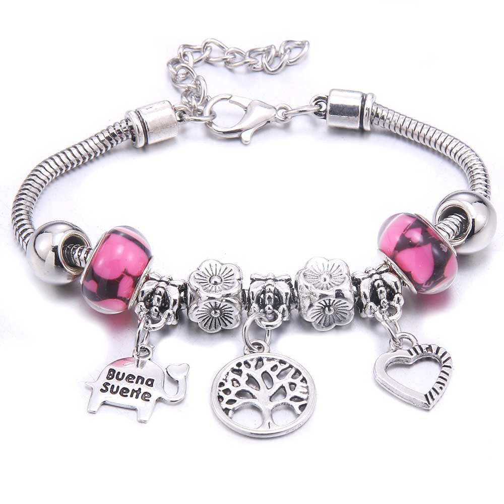 Women's Grid Popular Adjustable Crystal Love Butterfly Bracelets