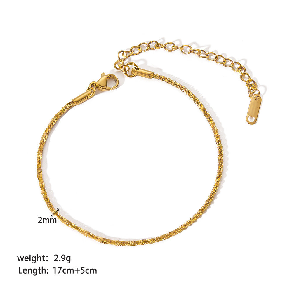 Women's Fashion Stainless Steel Fine Blade Chain Bracelets