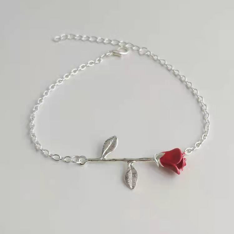 Cute Little Prince Rose Series Hand Painting Light Luxury Jewelry Set