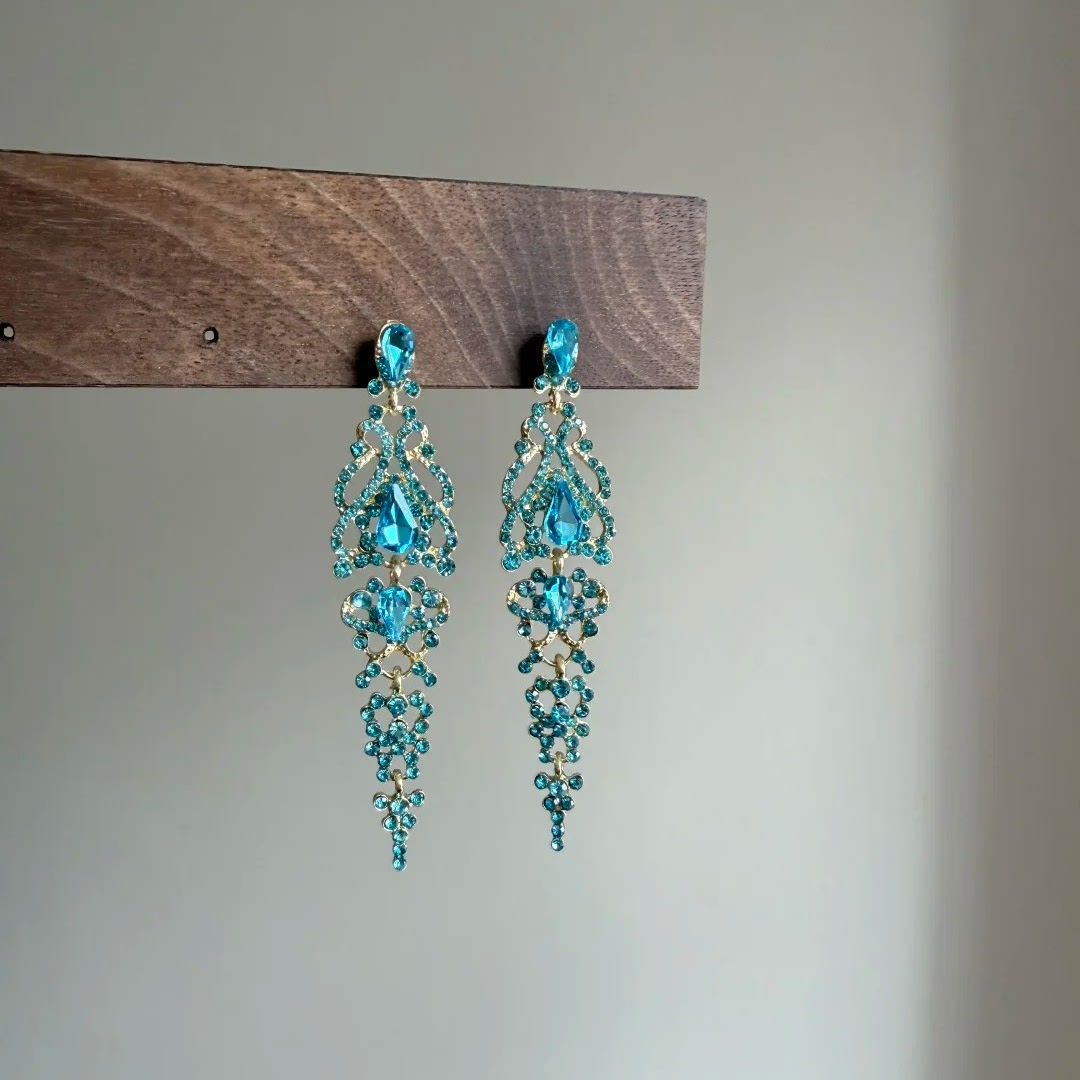 Woven Seaside Holiday Zircon Long Fringe Female Atmosphere Stud Earrings