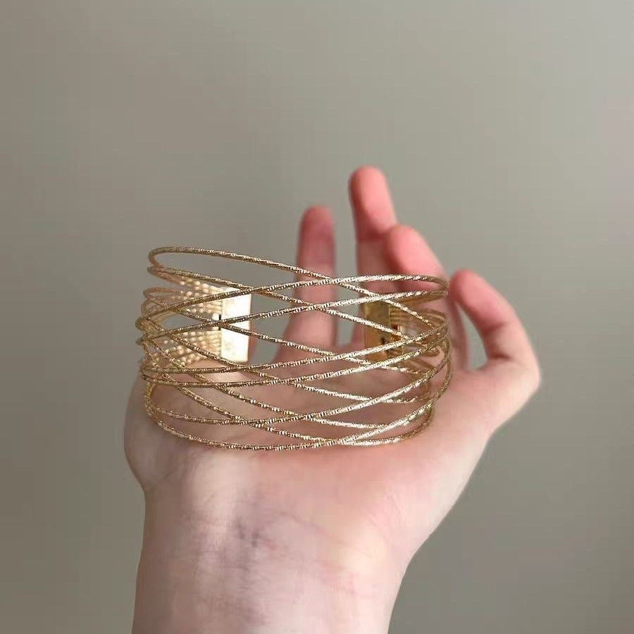 Women's Silk Open-ended Fashion Geometry Pattern Twin Bracelet