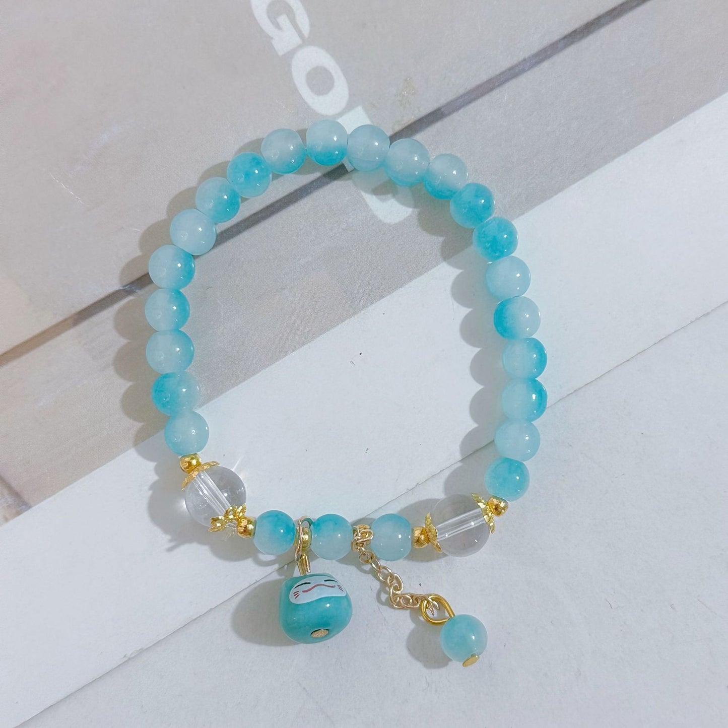 Bracelets de bijoux en cristal simples à la mode dégradé bicolore pour femmes