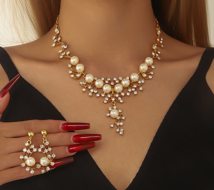 Alloy Suite Bridal Wedding Over Rhinestone Rings