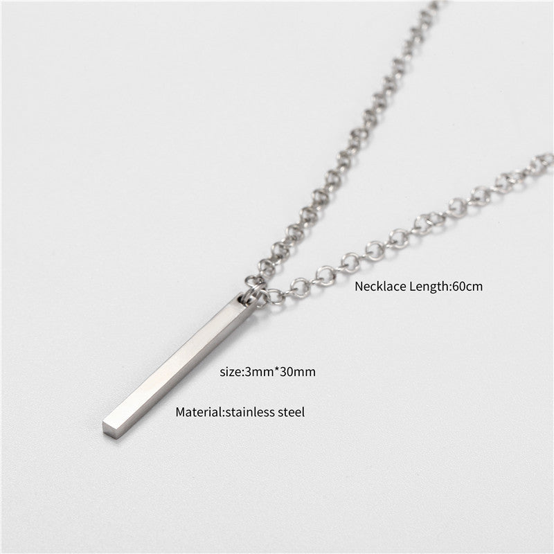 Men's Hip Hop Stainless Steel And Pendant Simple Necklaces