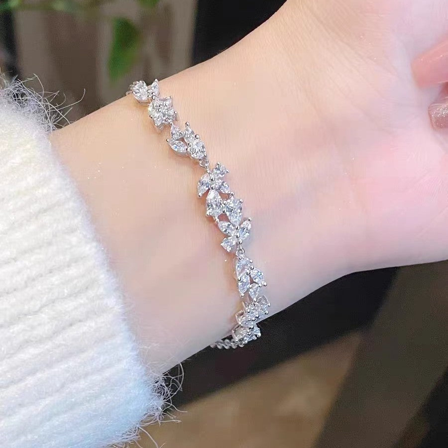 Women's Wisteria Flower Diamond For Affordable Luxury Fashion Niche Temperament Bracelets