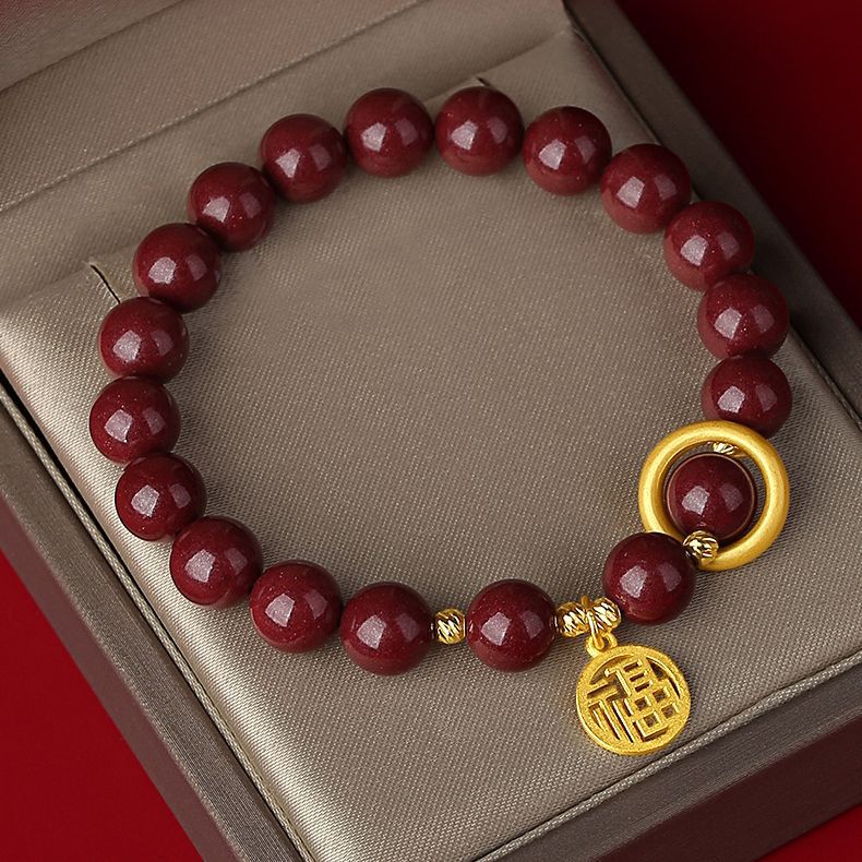 Imitation Cinnabar Lucky Pendant Fashion Gift Bracelets