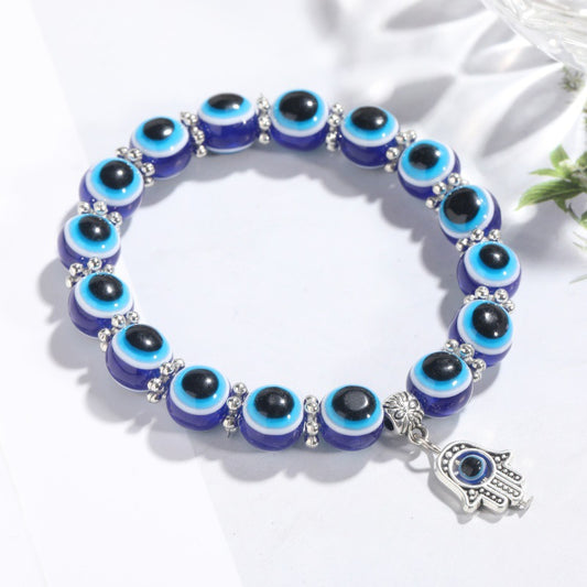 Vintage Blue Eyes Devil's Eye Beaded Bracelets