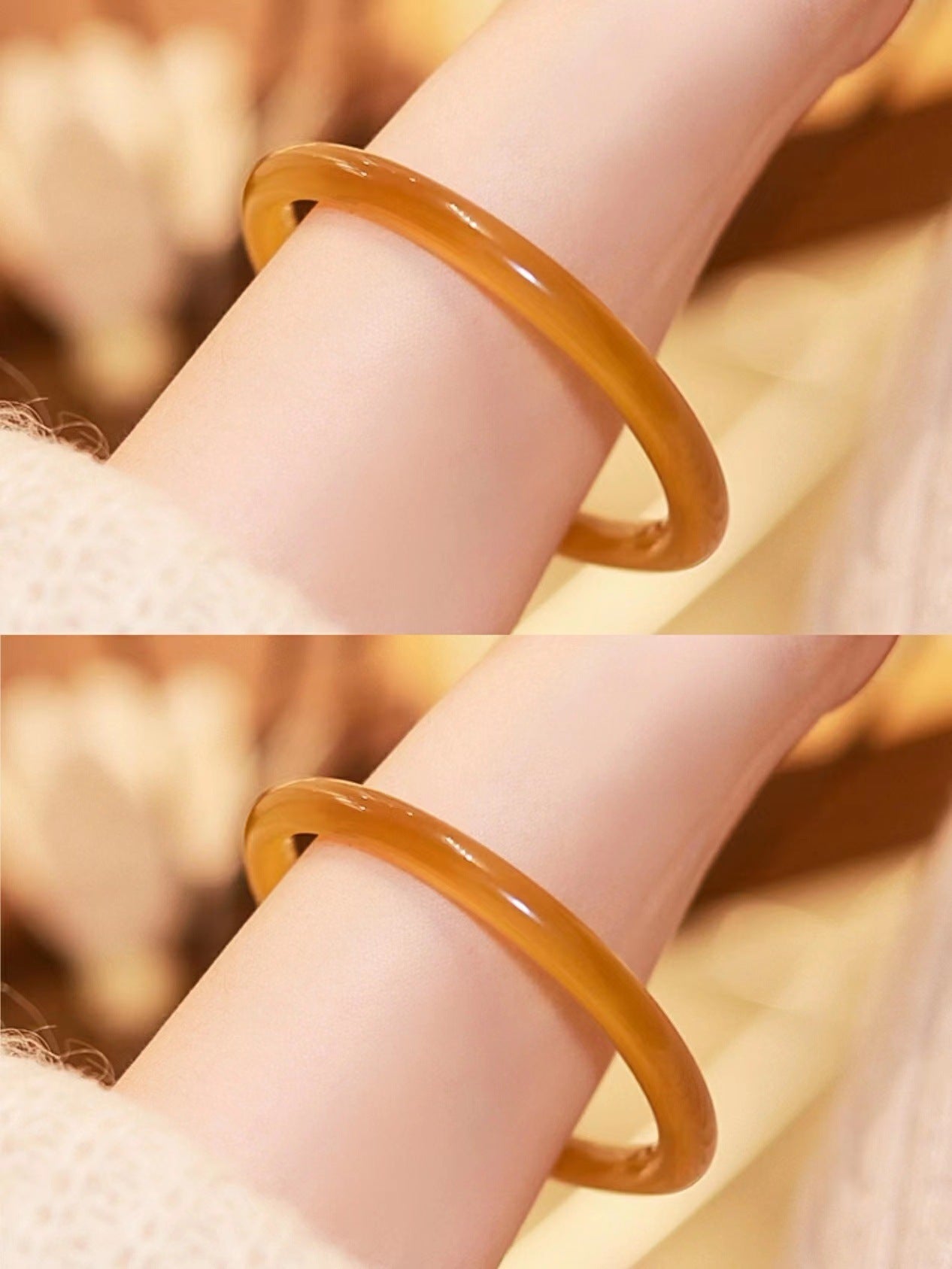 Colored Glaze Temperament Flexible Daily Tassel Bracelet