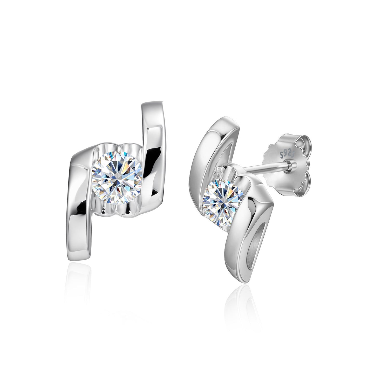 Men's Sier Ear Light Luxury High-grade Niche Female Stud Earrings