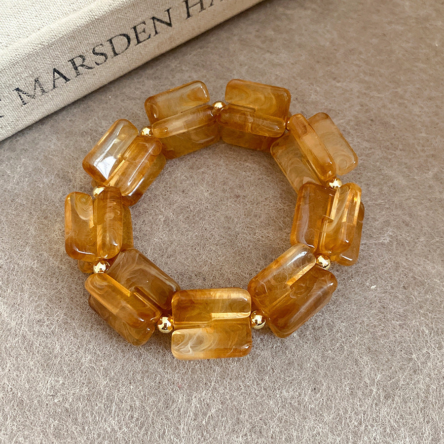Dopamine Acrylic Beaded Sub Personality Light Luxury Bracelets
