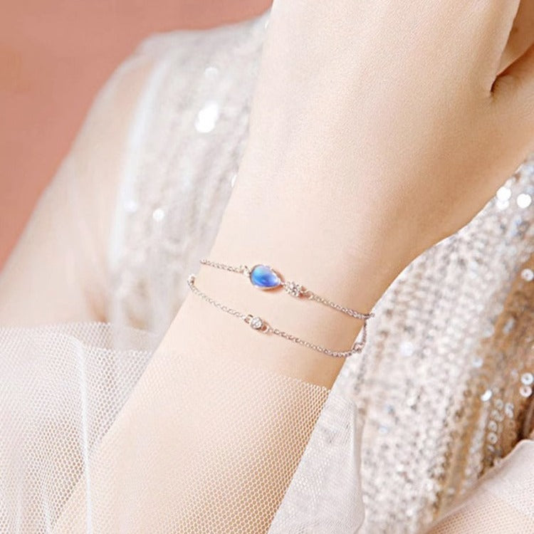 Bracelets de luxe légers en argent pour femmes, exquis, minoritaires