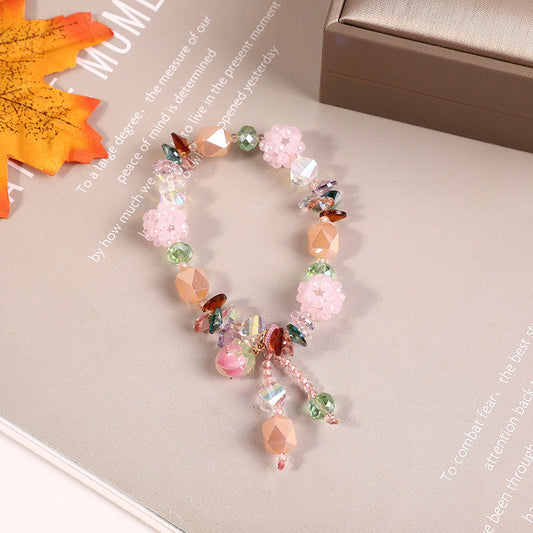 Sweet Butterfly Crystal Female Shell Beads Bracelets