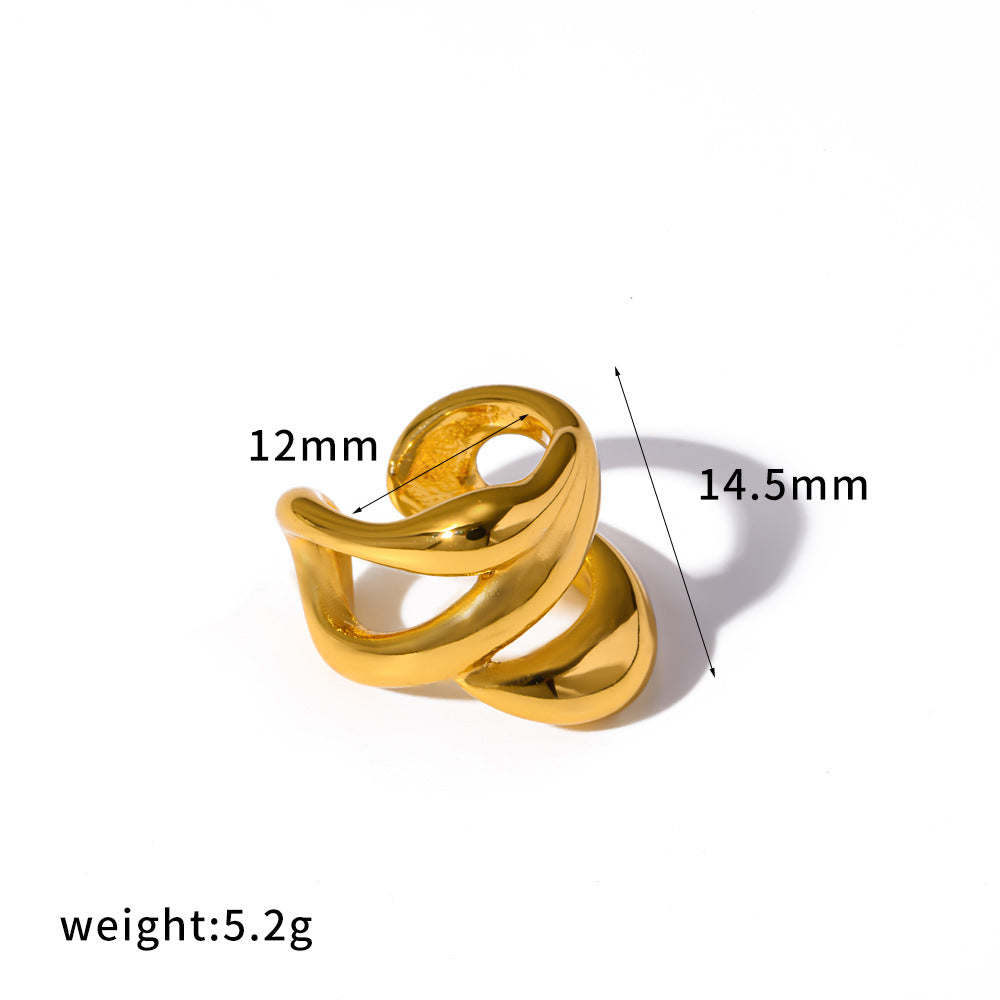Titanium Steel No Pierced High-grade Gold Ear Clip