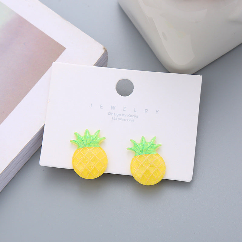 Children's Cute Vegetable Flower Korean Resin Ear Clip
