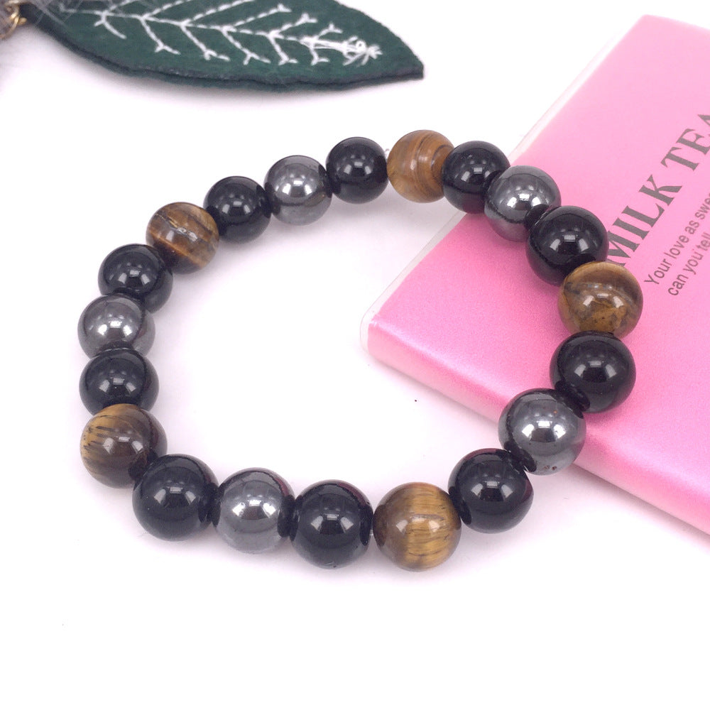 Women's Tigereye Beaded Yoga Sports Haematite Stretch Bracelets