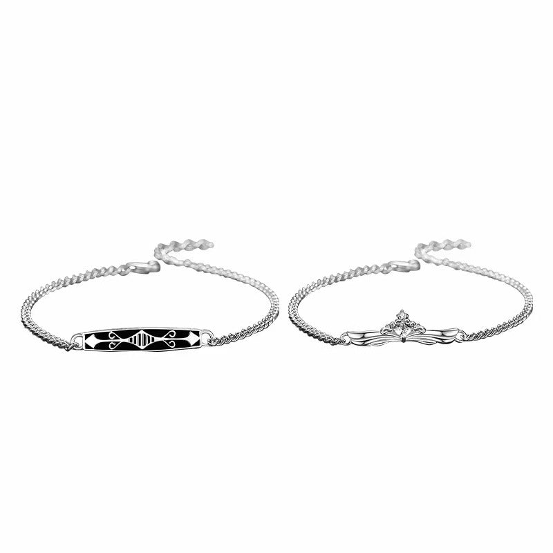 Bracelets de Couple chevalier pour femmes et hommes, une paire de bracelets de niche à la mode pour la saint-valentin