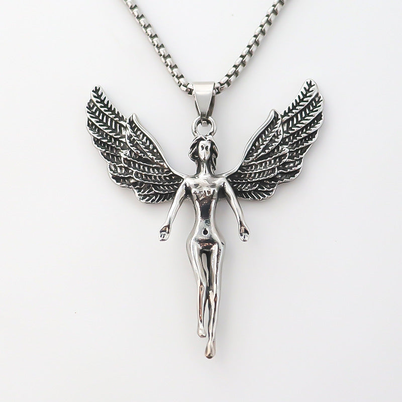 Fashion Creative Angel Wings Pendant High Necklaces