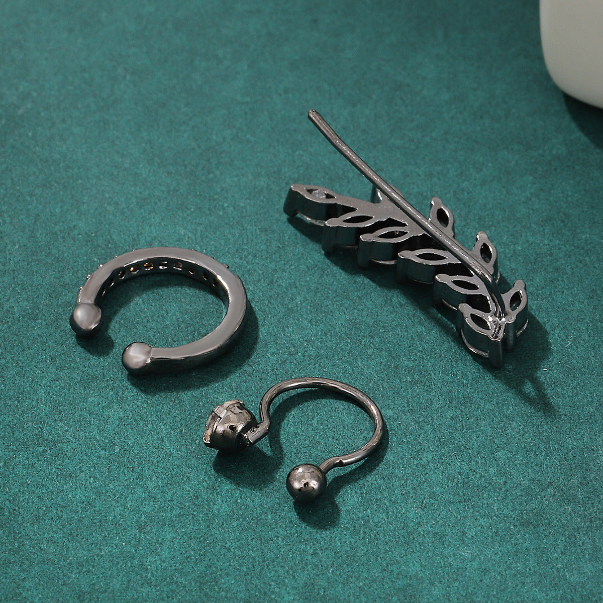 Clip Fashion Personality Copper Inlaid Zircon Rings