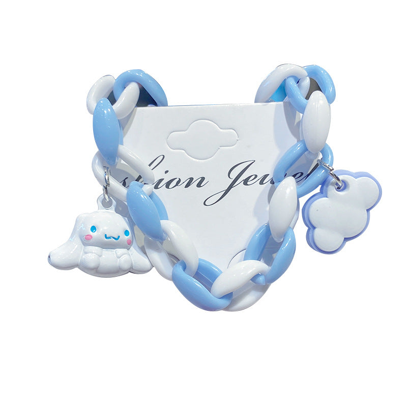 Gros bracelets de bonbons en cloche de dessin animé de chien mignon