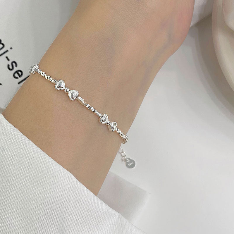 Armbänder aus Sterlingsilber mit Schleife und kleinen Teilen