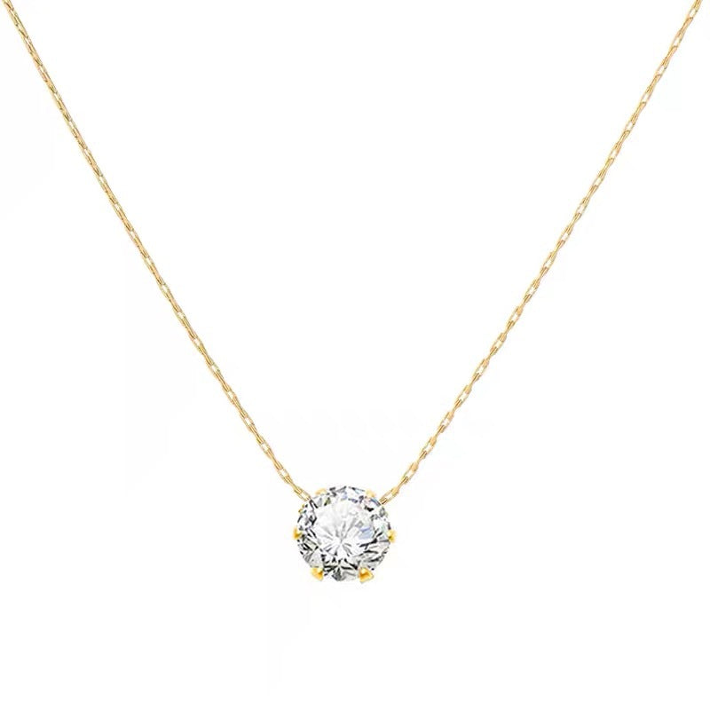 Women's Steel Single Diamond Summer Fashion Simple Girlfriends Necklace