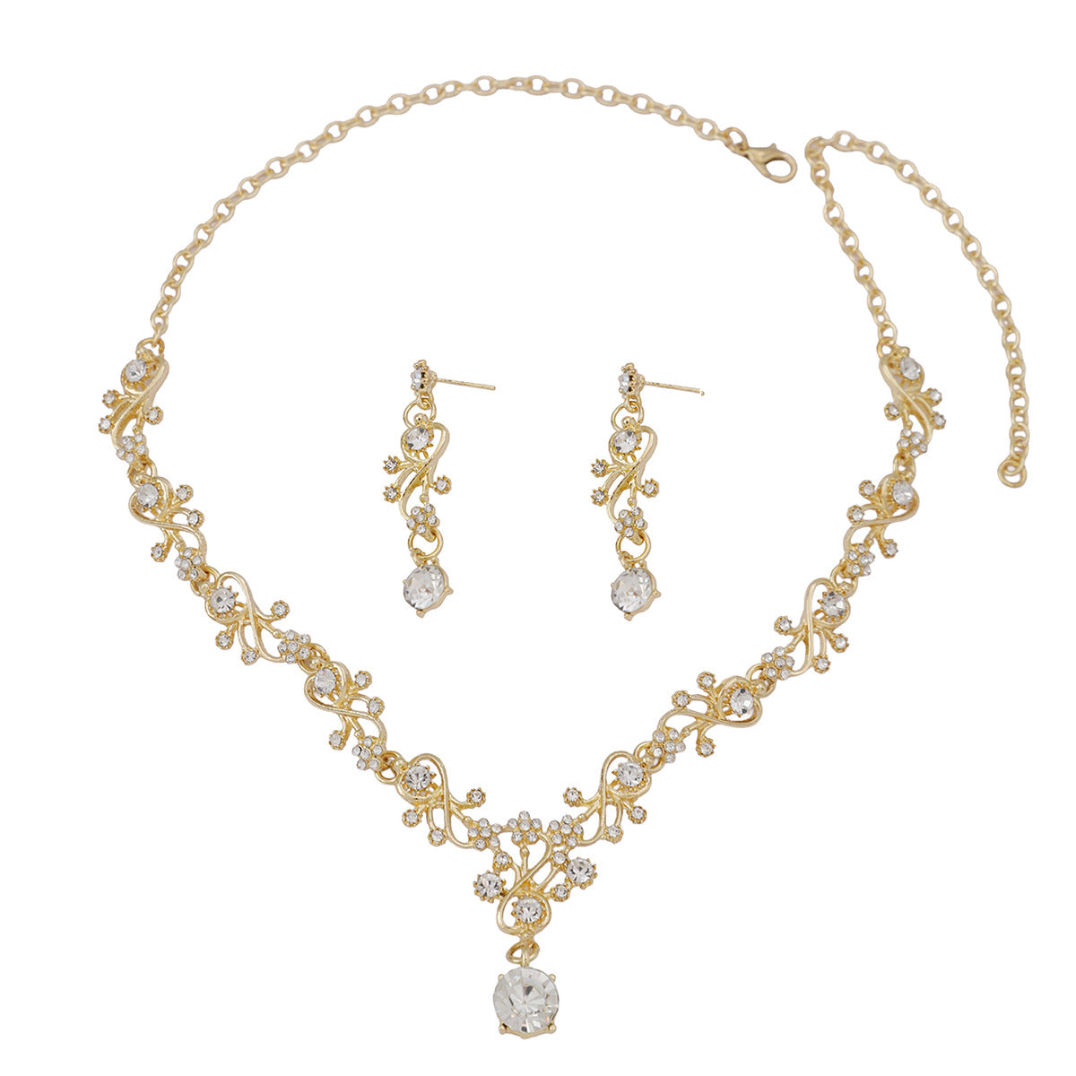 Alloy Suite Bridal Wedding Over Rhinestone Rings