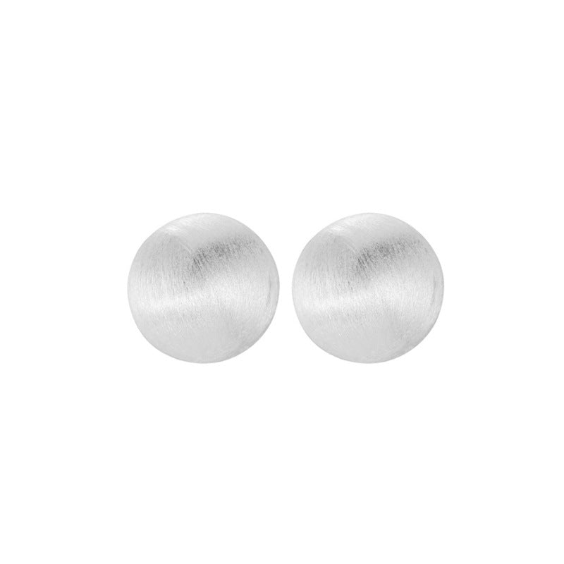 Boucles d'oreilles de style givré pour femme, boule de tempérament brossé