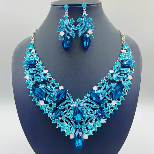 Women's Exaggerated Crystal Suit Dress Dinner Bridal Necklaces