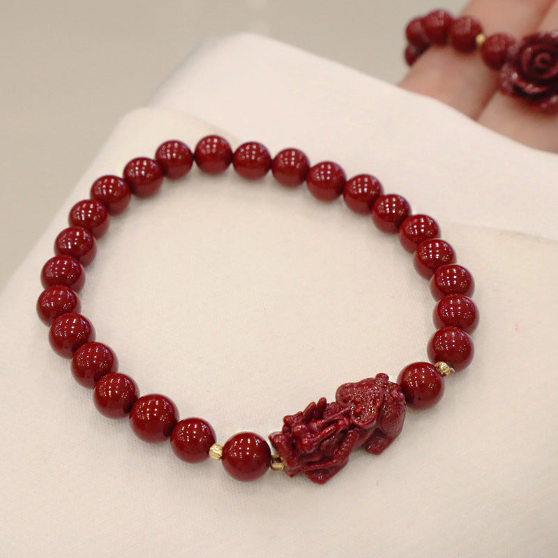 Ore Cinnabar Female Rose Jewelry Gift Bracelets