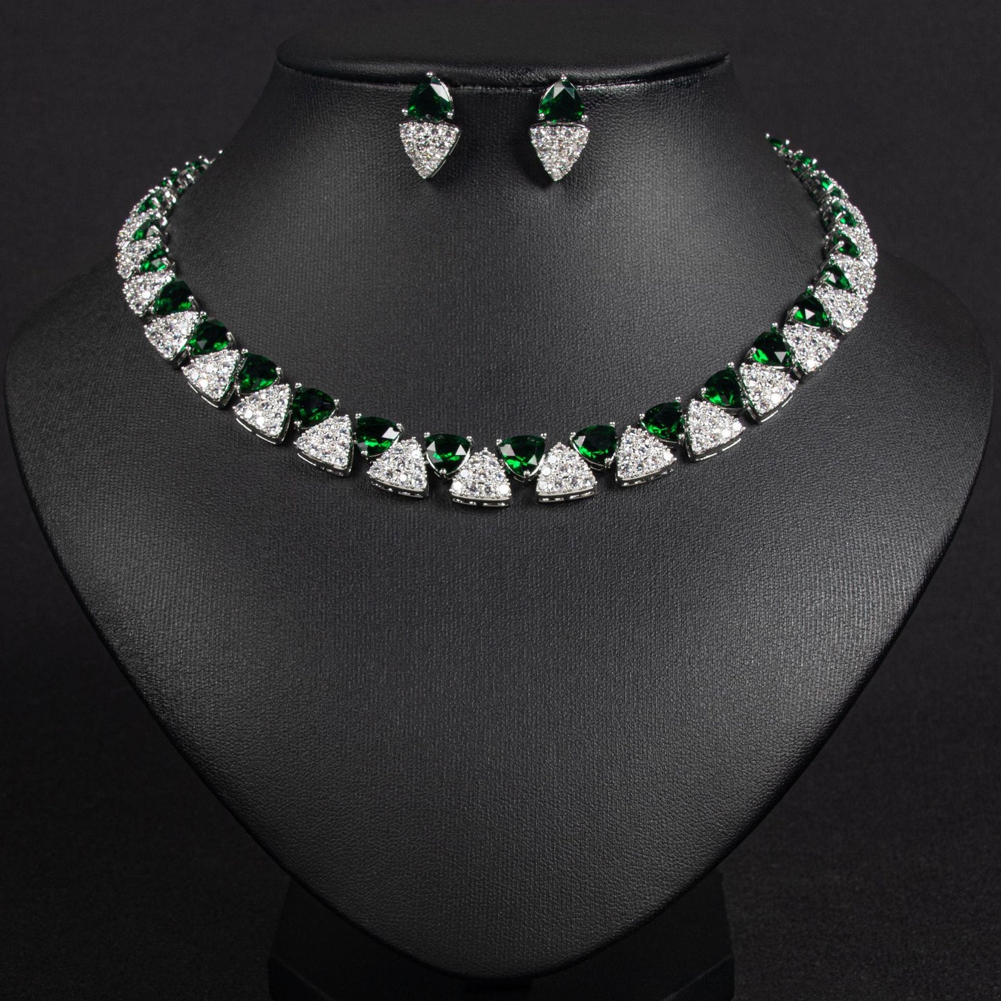 Geometry Pattern Triangle Trendy Design Versatile Jewelry Set