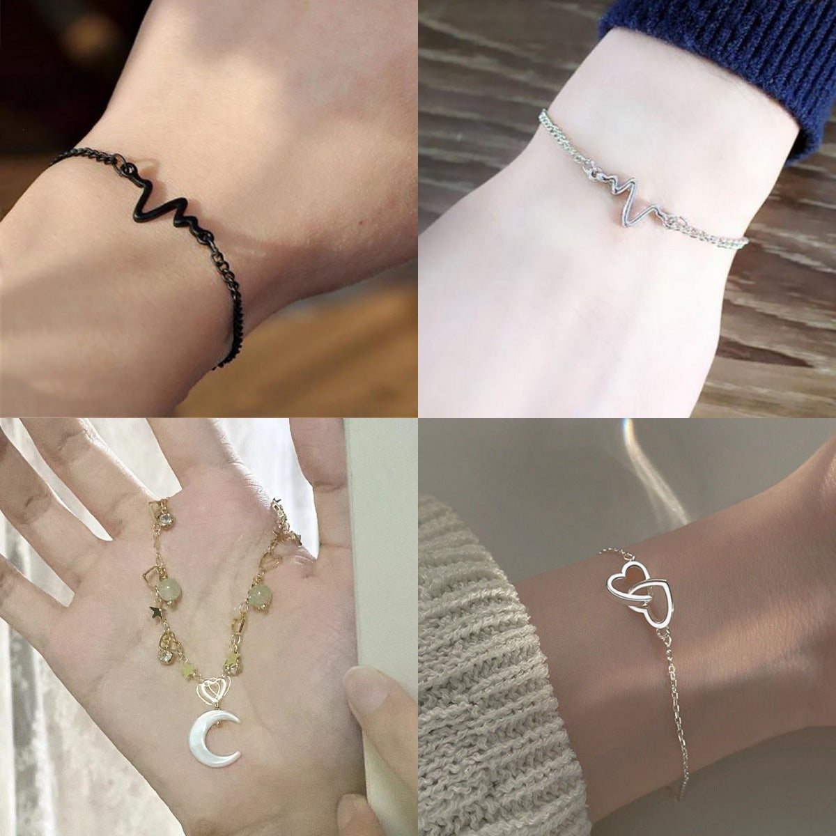 Women's Korean Retro Heartbeat Temperamental Minority Commute Casual Simple Bracelet