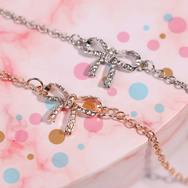 Women's Bow Versatile Lady Simple Exquisite Refined Grace Fashion Fresh Bracelet