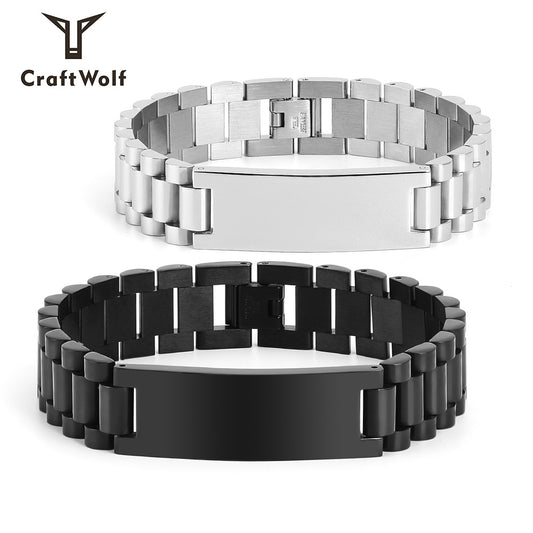 Women's & Men's Titanium Steel Couple Stainless Watch Band Can Bracelets