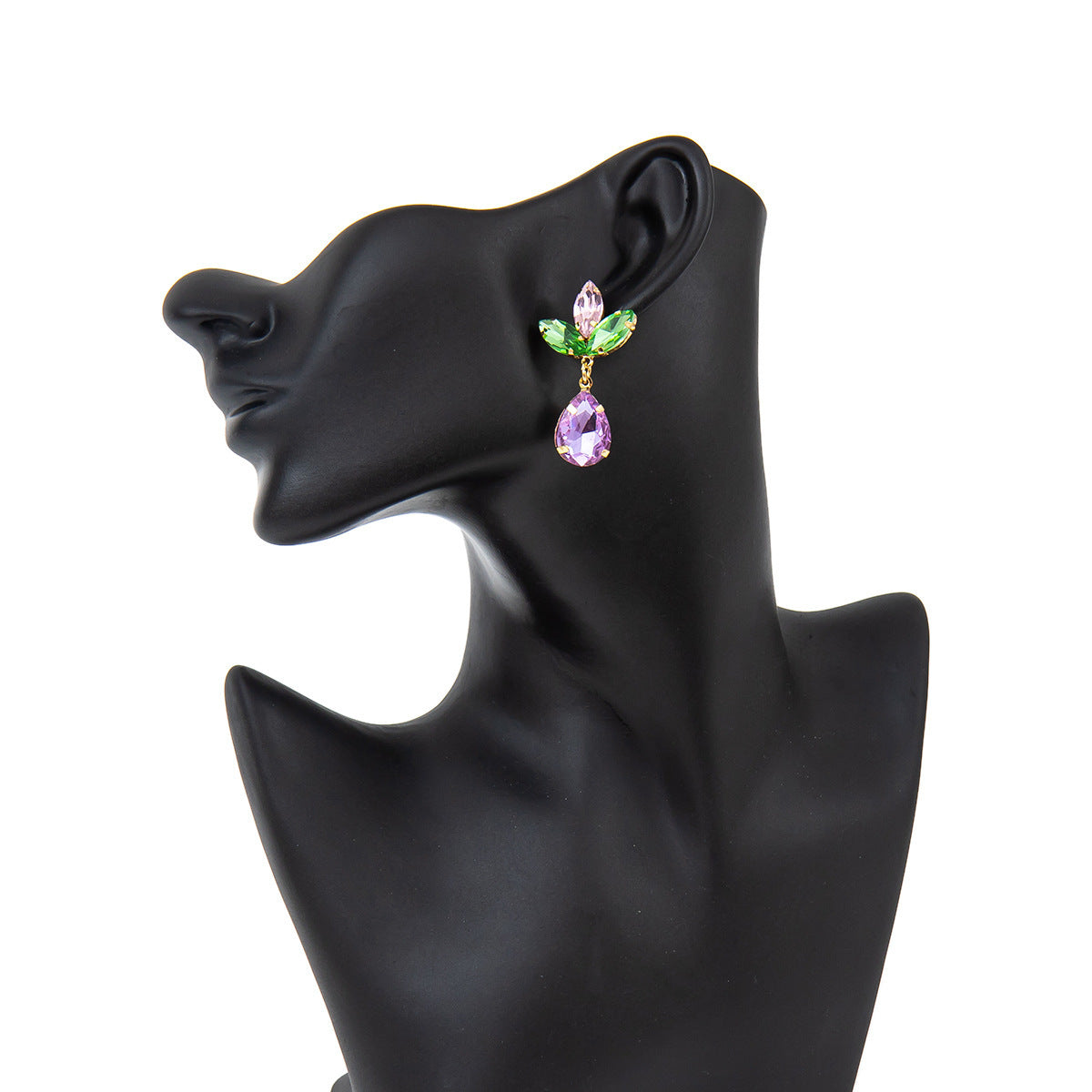 Fashion Personality Drop-shaped Leaf Long Simple Stud Earrings