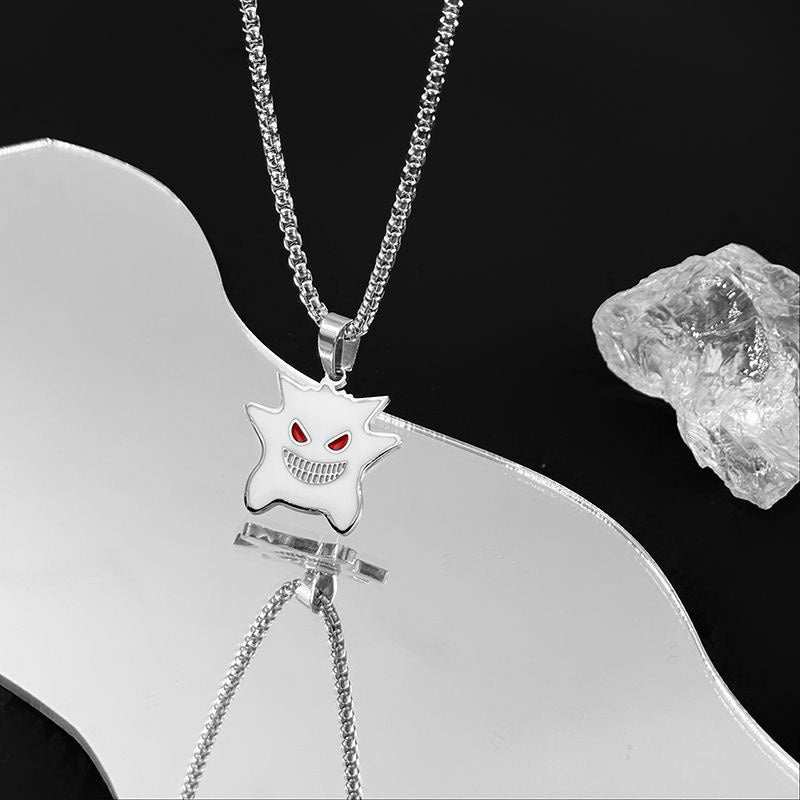 Women's & Men's Little Devil Titanium Steel For Trendy Street Long Necklace