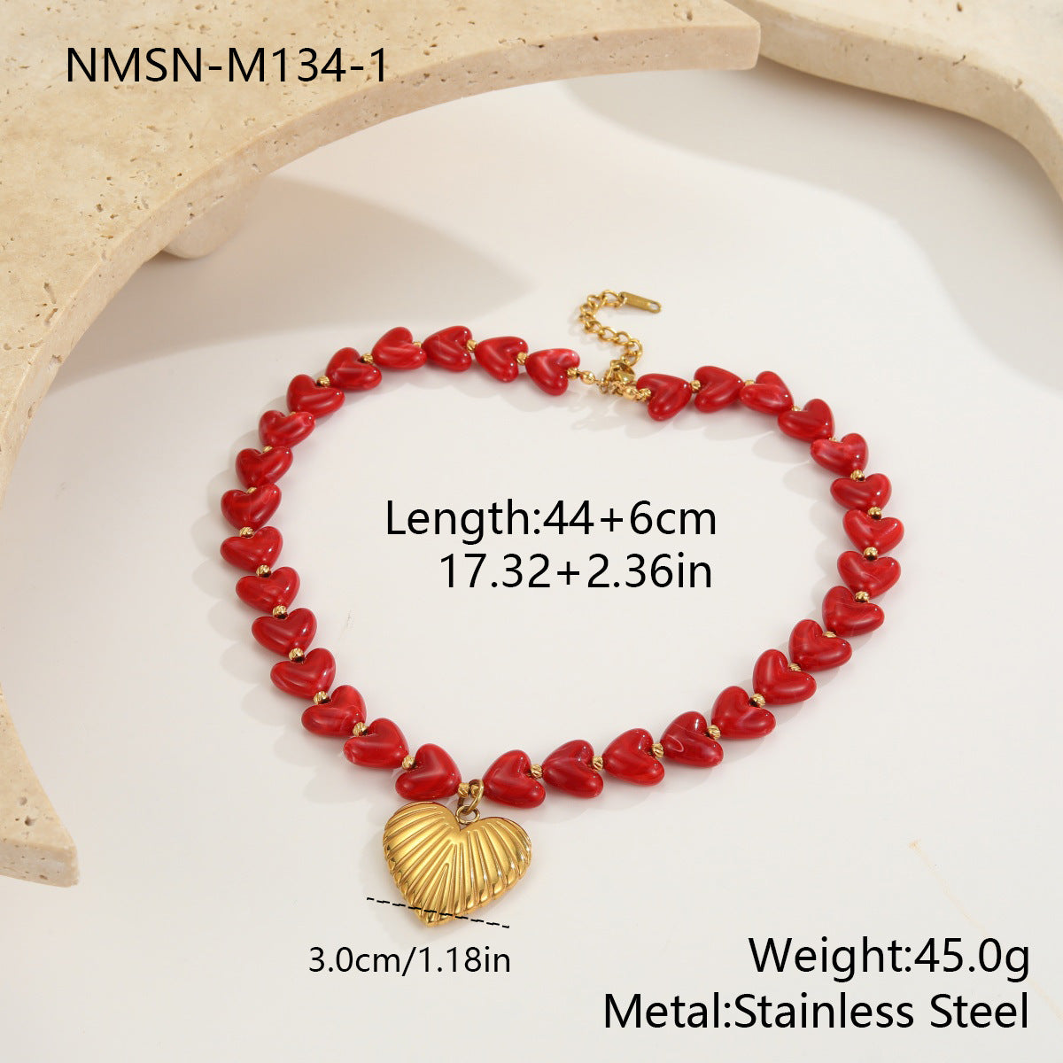 Cool Red Dripping Oil Love Female Niche Jewelry Set