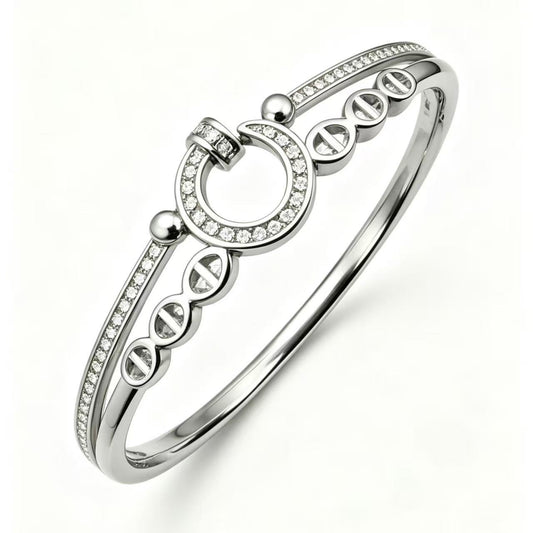 Women's Crescent Diamond Fashion Roman Digital Design Commute Bracelet
