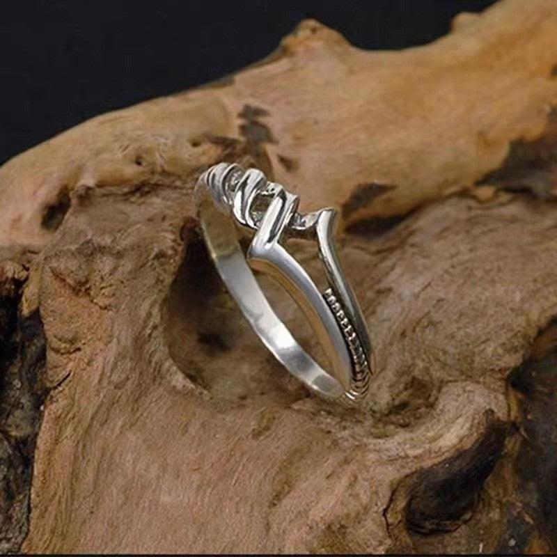 Men's Fashionable Personality Hipster Sword Adjustable Domineering Opening Single Little Ring
