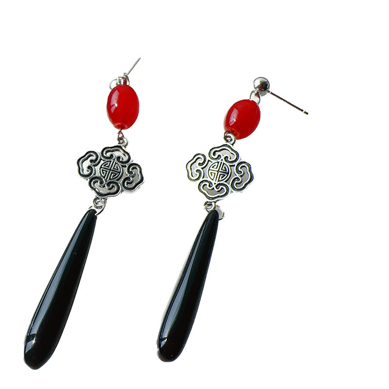 Water Drop Chinese Ancient Style Ethnic Minority Earrings