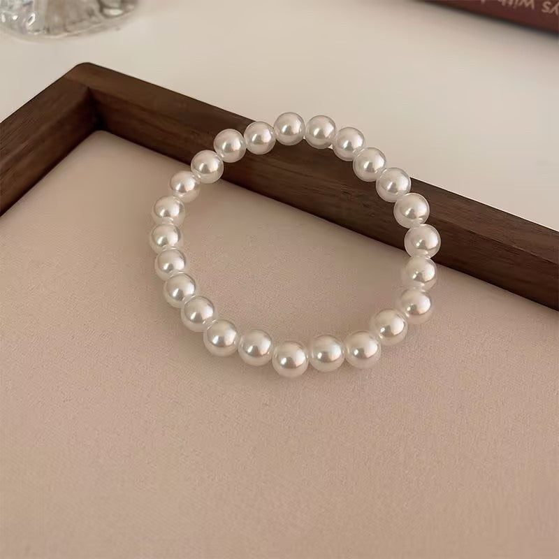 Retro Simple Pearl Stretch Entry Lux Bracelet