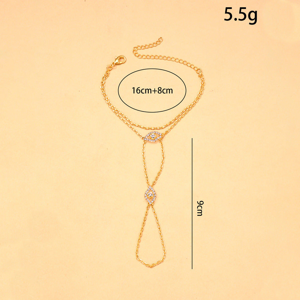 Devil's Eye Finger Chain Integrated Niche Bracelet