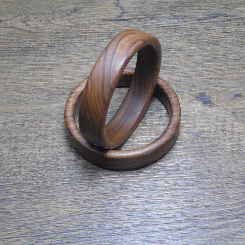 Women's & Men's Ebony Wide Flat Black Hand Fashion Red Sandalwood Noble Bracelets