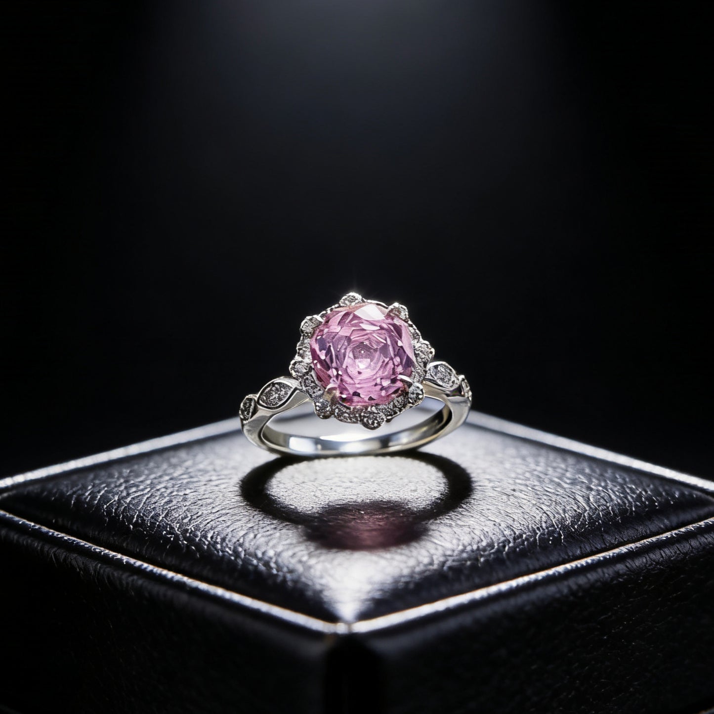 Women's Millennium Rose Cut Pink Diamond Zircon High Carbon Rhinestone Ear Jewelry Set
