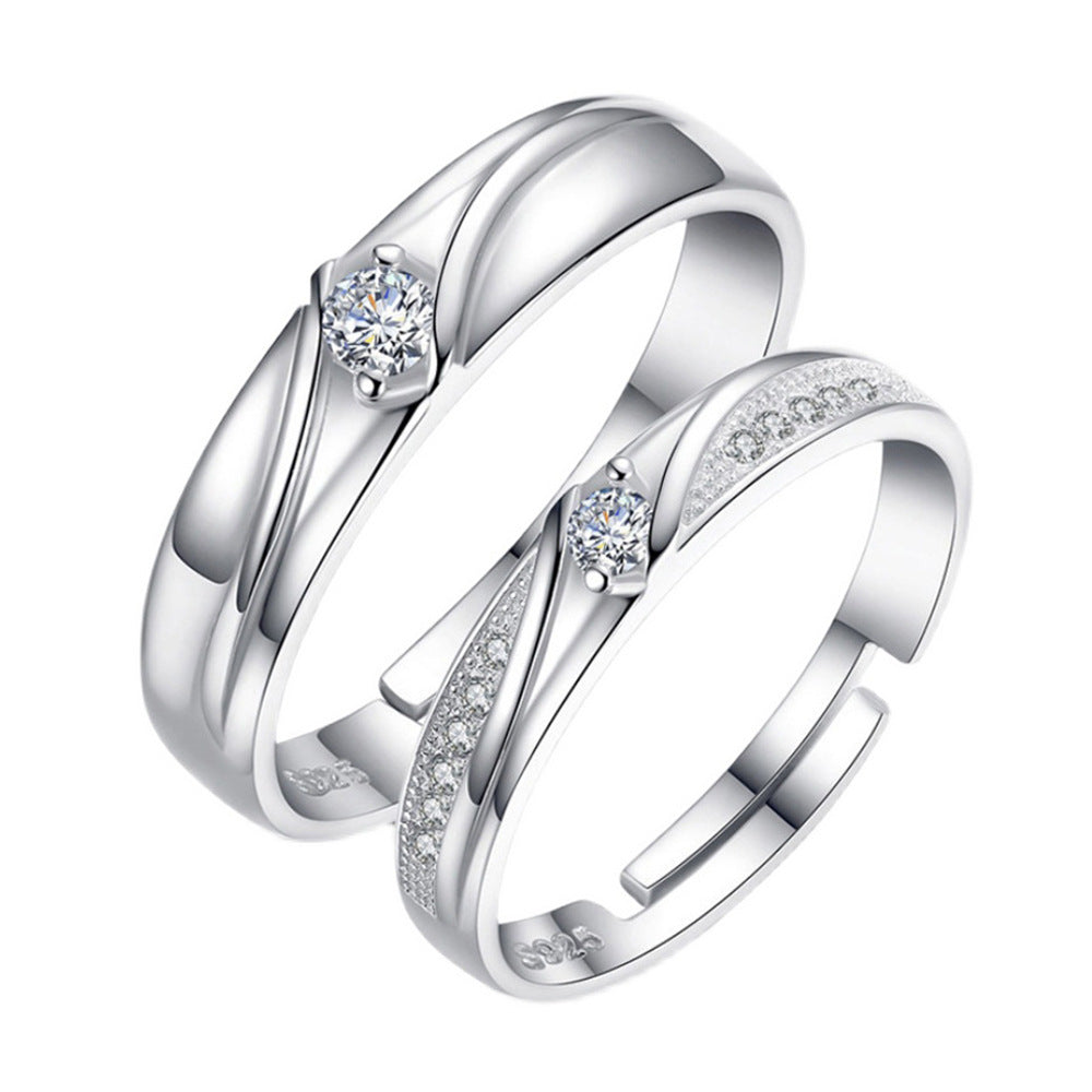 Men's Couple Female Opening Pair Of Personality Rings