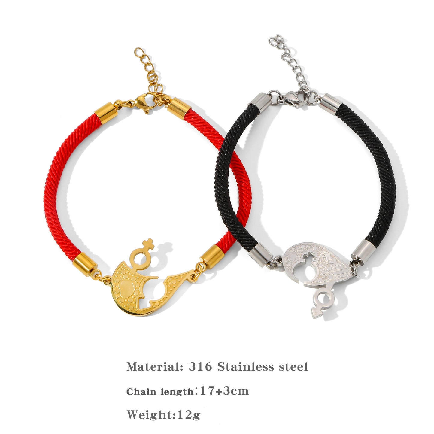 American Woven Stitching Couple Friendship Unisex Bracelets