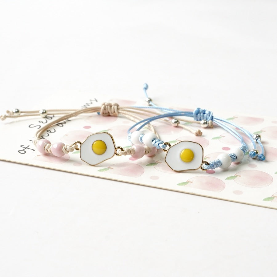 Mori Poached Egg Girlfriends Couple Pair Bracelets