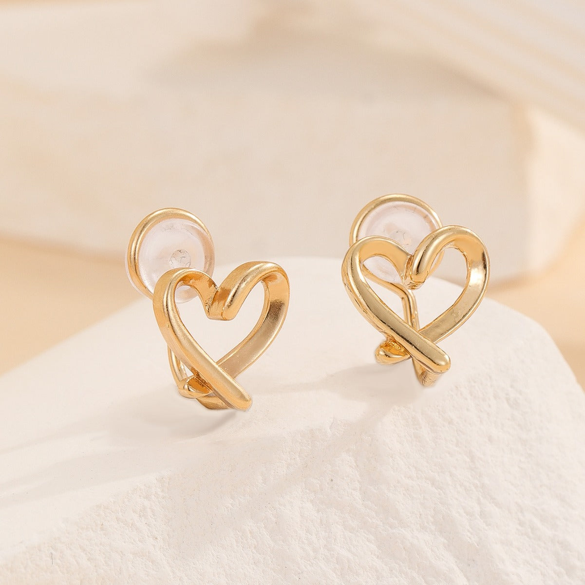Silicone Heart Shape Simple High Class Elegant Ear Clip